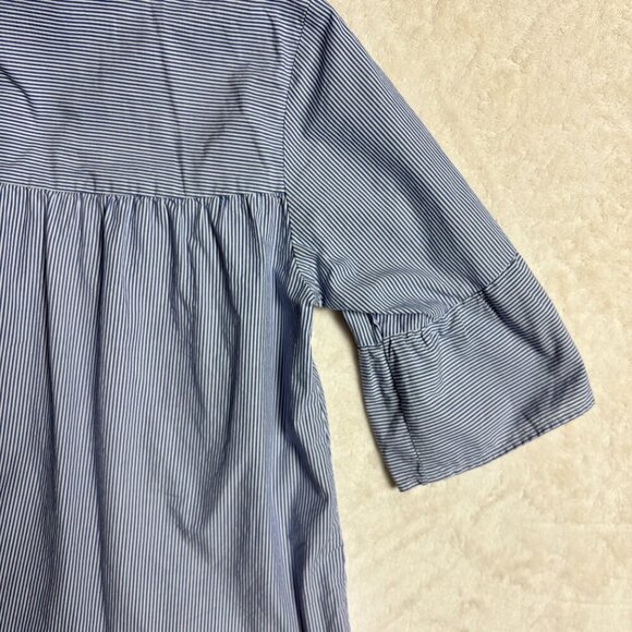Scotch and Soda Womens Button‎ Down Blouse Size M Nautical Blue Striped Sailor - Picture 11 of 14
